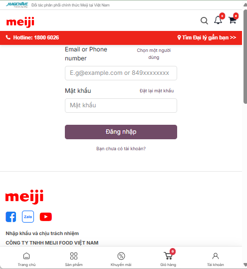 Form đăng ký tài khoản